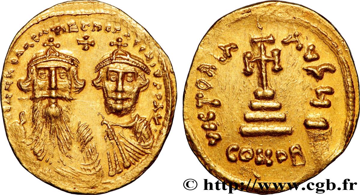 HERACLIUS und HERACLIUS CONSTANTINUS Solidus fVZ