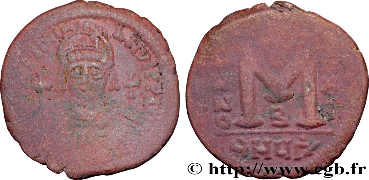 JUSTINIAN I Follis VF