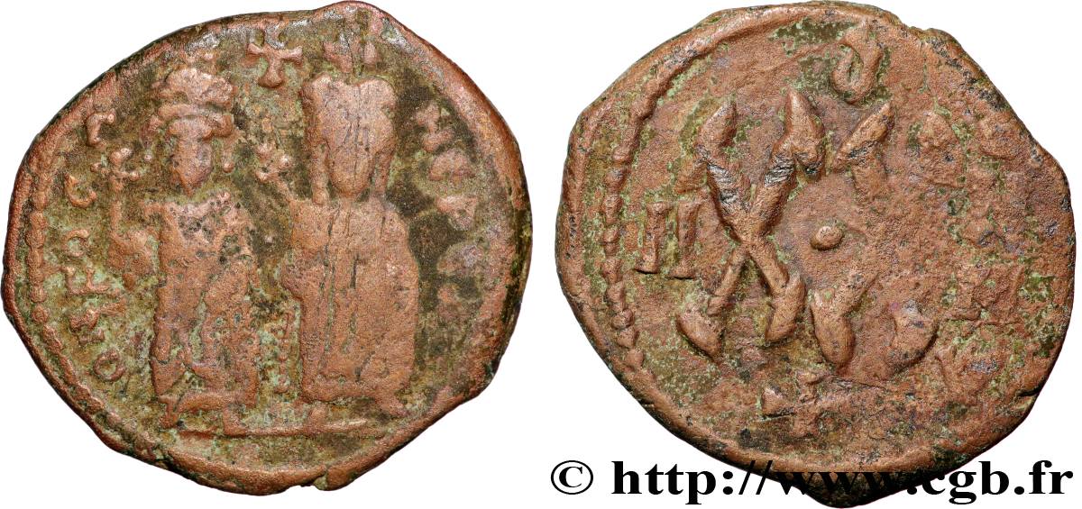 PHOCAS et LÉONTIA Follis VF