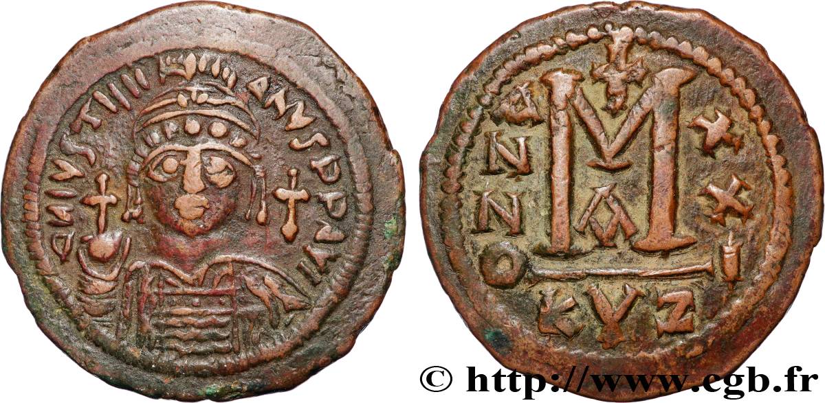 JUSTINIAN I Follis XF/AU