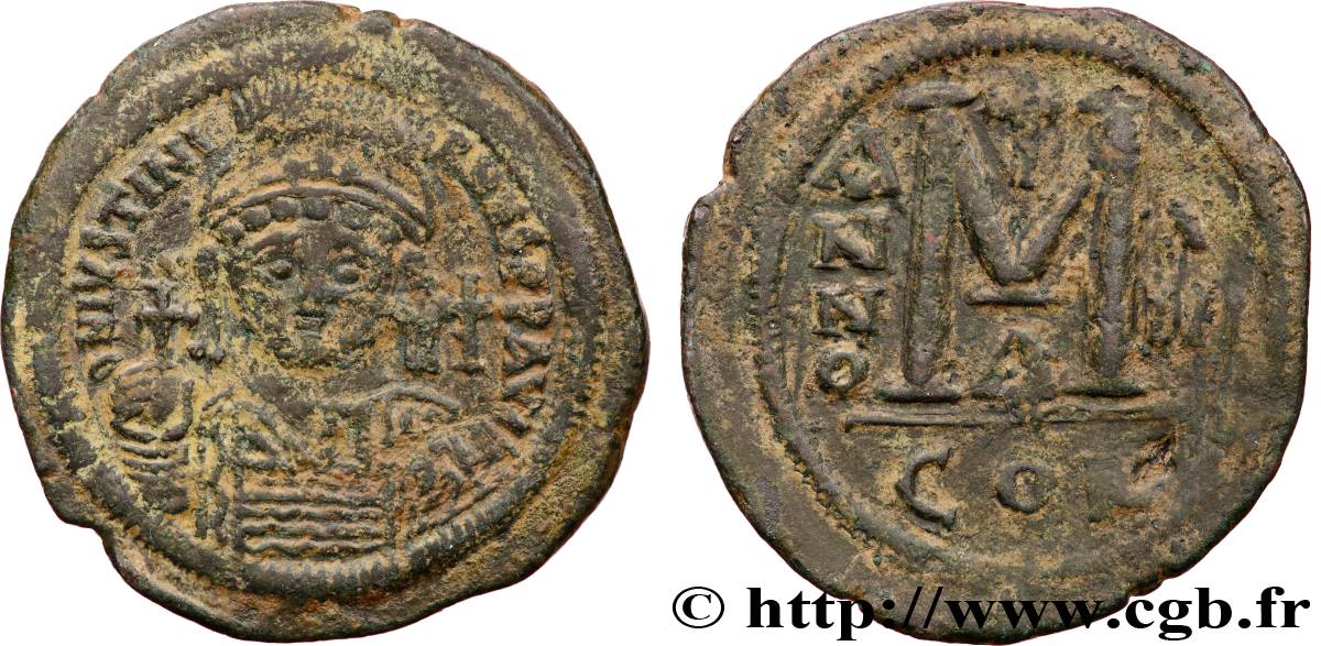 JUSTINIAN I Follis XF