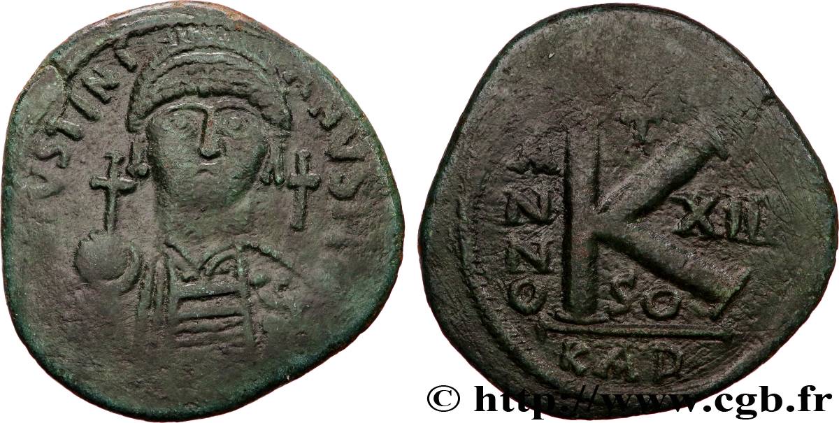 JUSTINIAN I Demi-follis XF