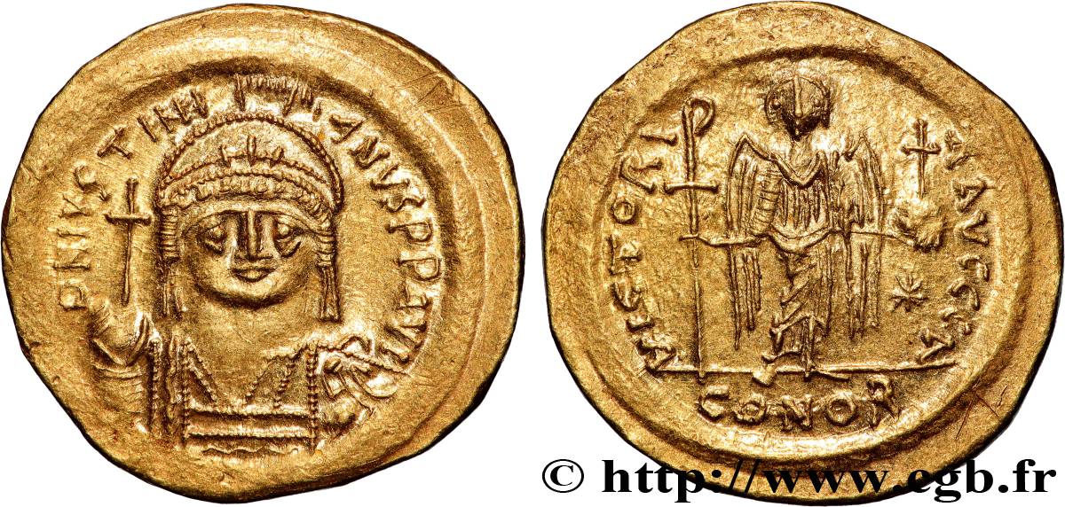 JUSTINIAN I Solidus AU