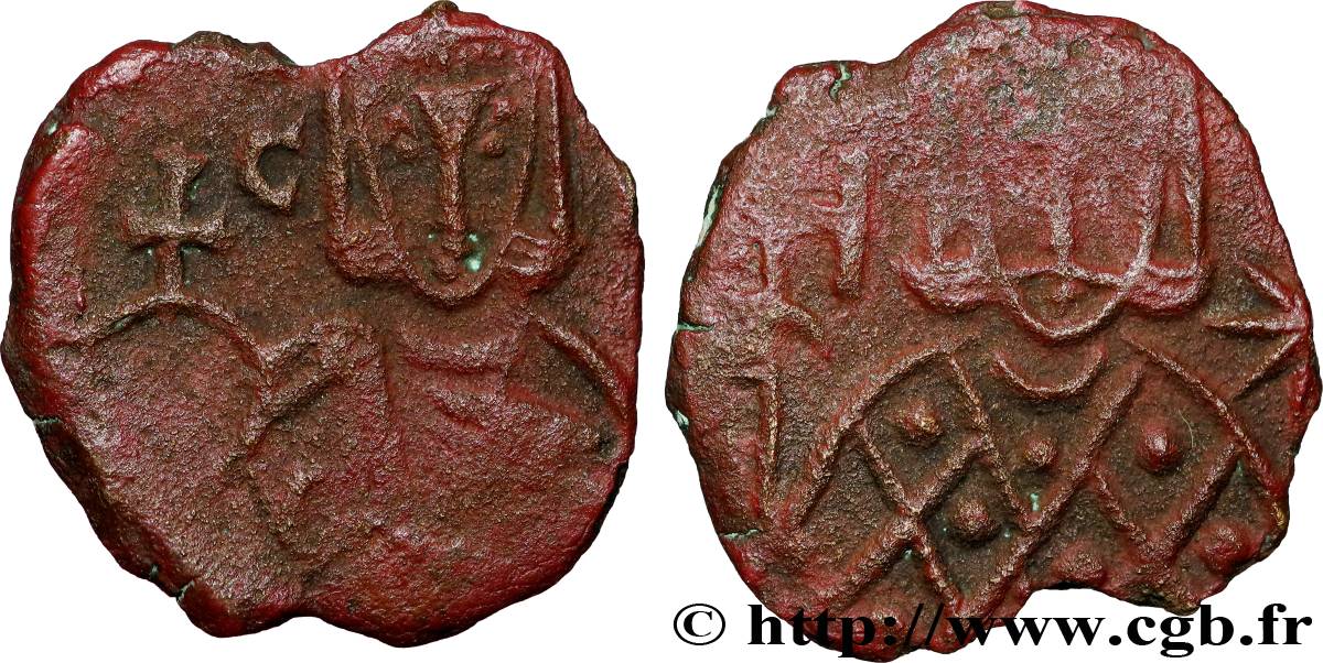 LEO V THE ARMENIAN and CONSTANTINE Follis XF