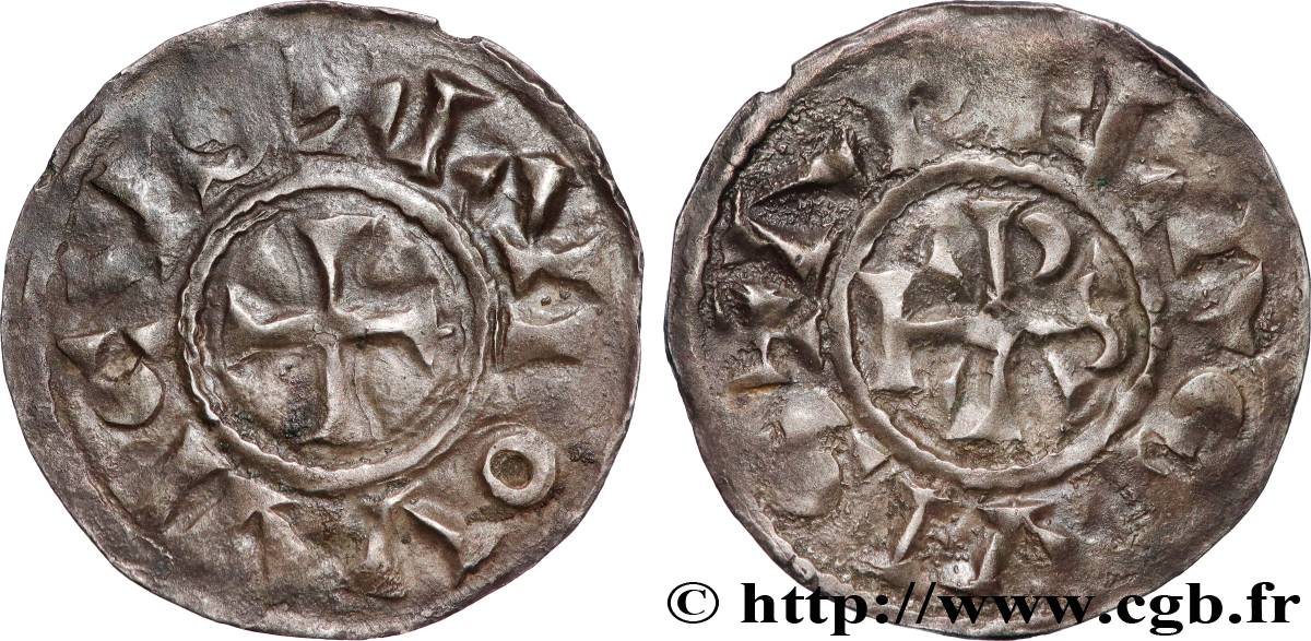 LOUIS THE BLIND, KING OF PROVENCE Denier AU