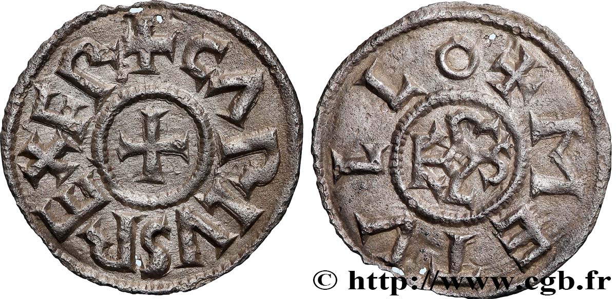 CHARLES II LE CHAUVE Denier TTB+
