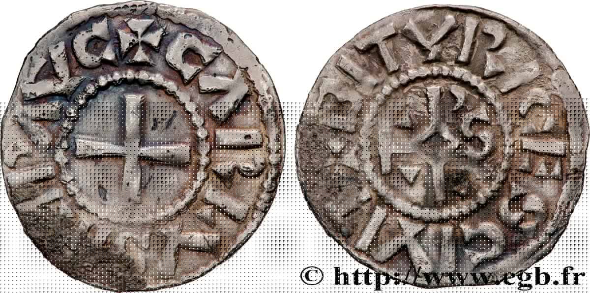 CHARLES III LE SIMPLE Denier TTB