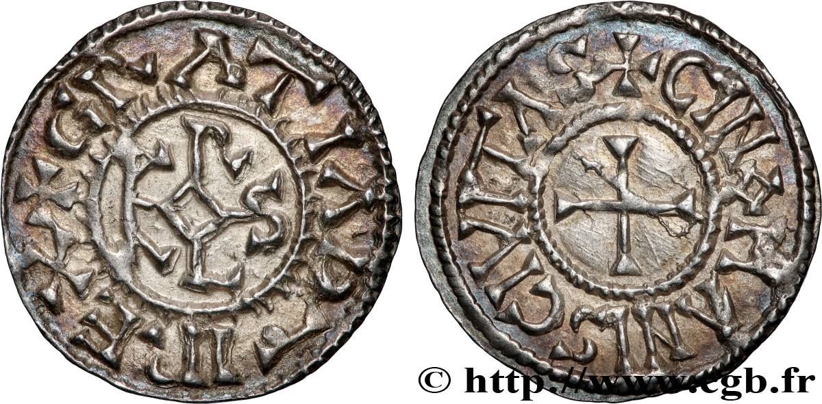 CHARLES THE BALD Denier AU