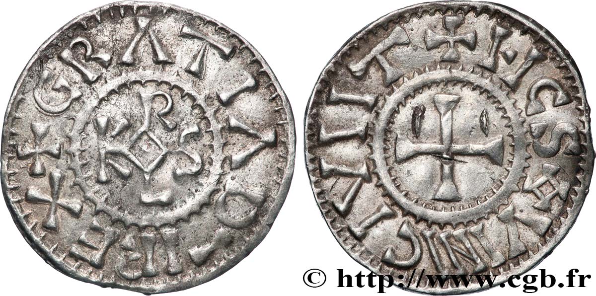 CHARLES THE BALD Denier AU