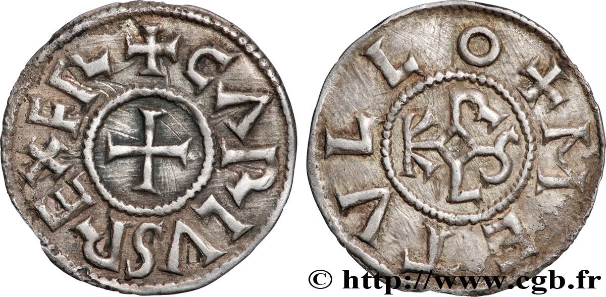 CHARLES II LE CHAUVE Denier TTB+