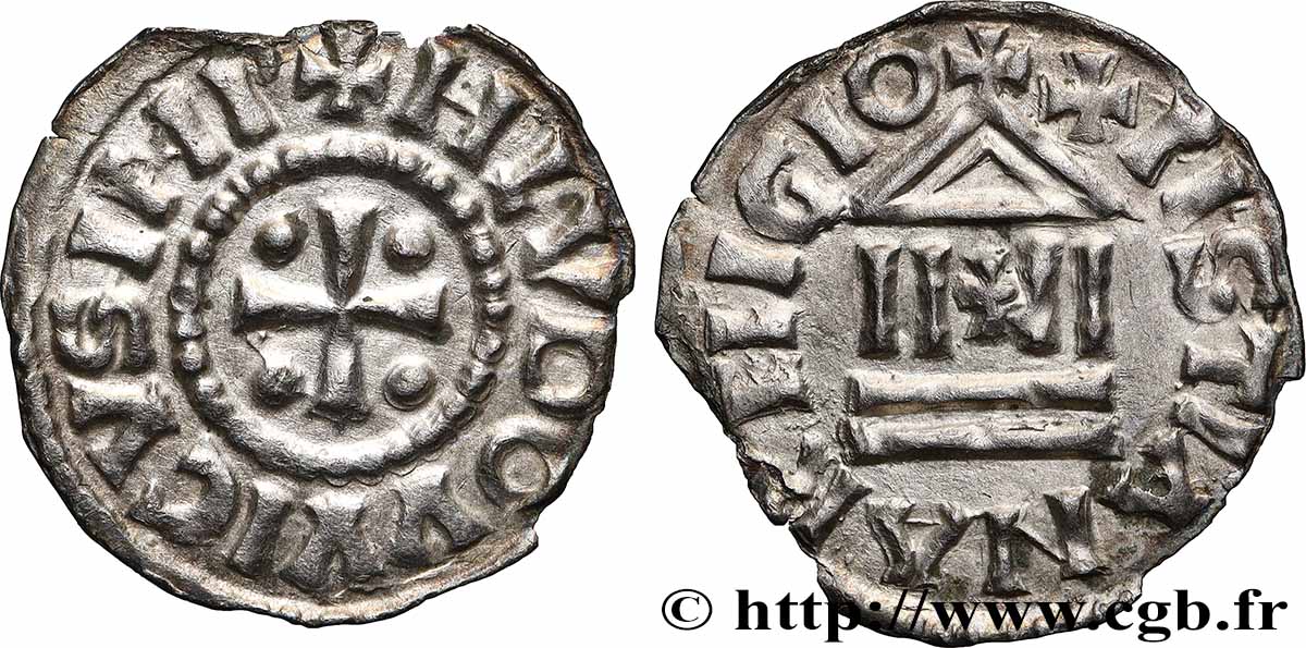LUDOVICO I Denier à la légende chrétienne BB
