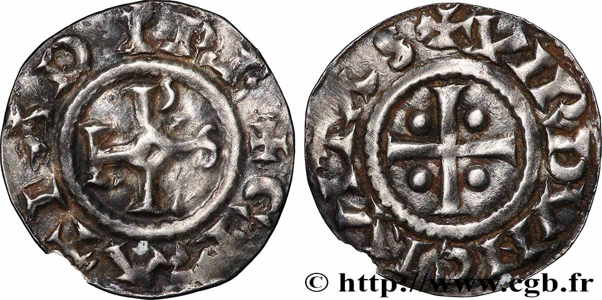 CHARLES II LE CHAUVE Denier TTB/TTB+