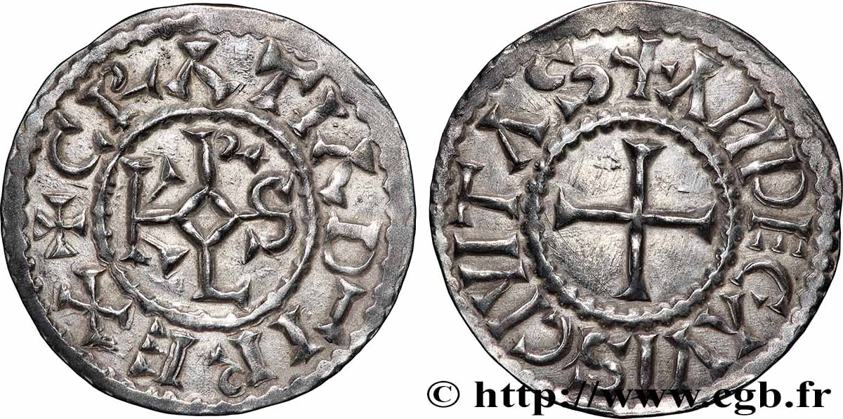 CHARLES THE BALD Denier AU