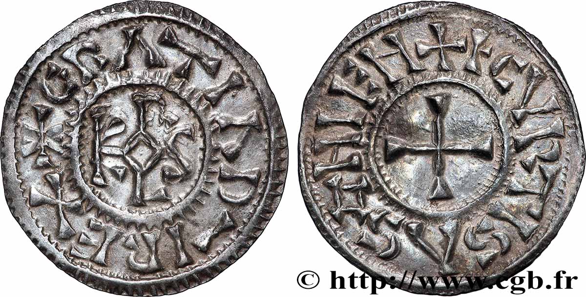 CHARLES THE BALD Denier AU