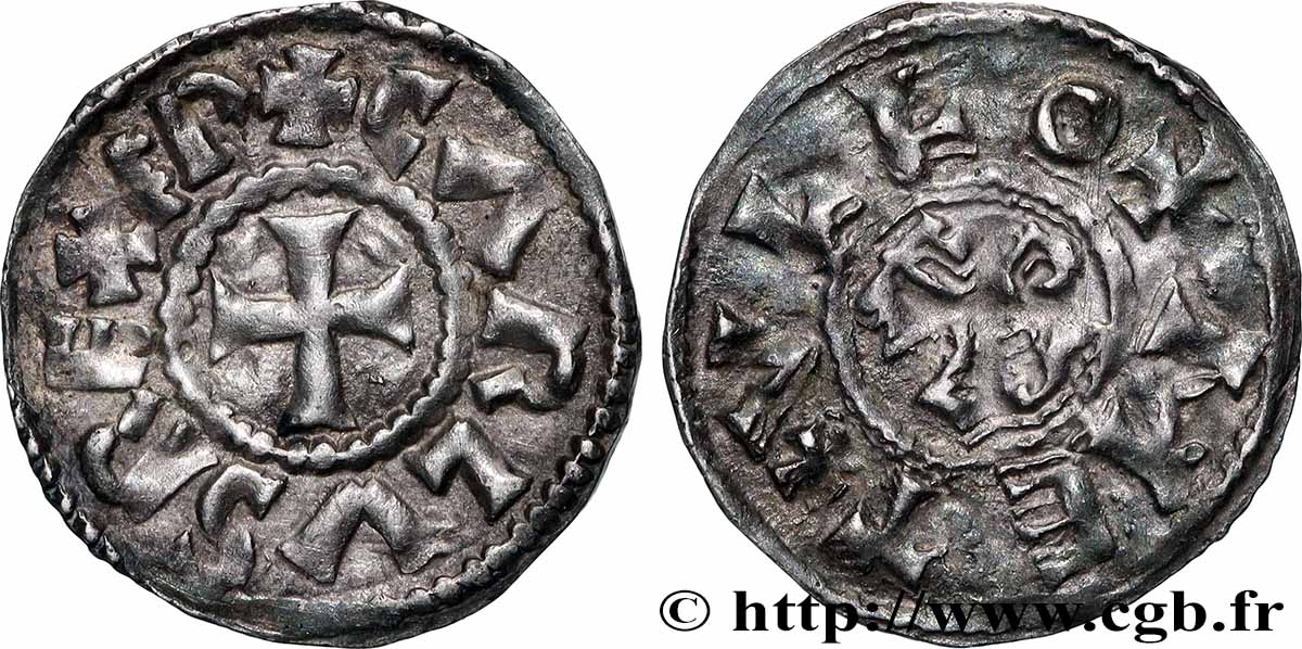 CHARLES II LE CHAUVE Denier TTB