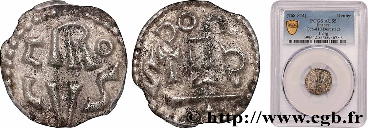 CHARLES Ier DIT &nbsp;CHARLEMAGNE&nbsp; Denier, type C SUP55