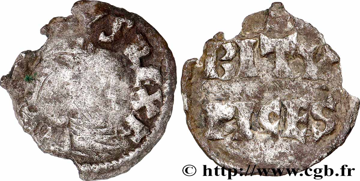 CHARLES THE BALD Denier F/VF