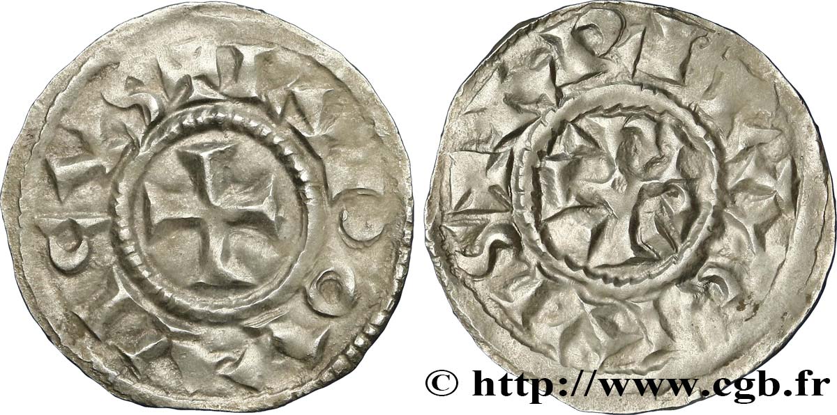 LOUIS THE BLIND, KING OF PROVENCE Denier XF/VF