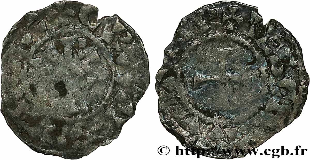 CHARLES THE BALD AND COINAGE AT HIS NAME Obole VF