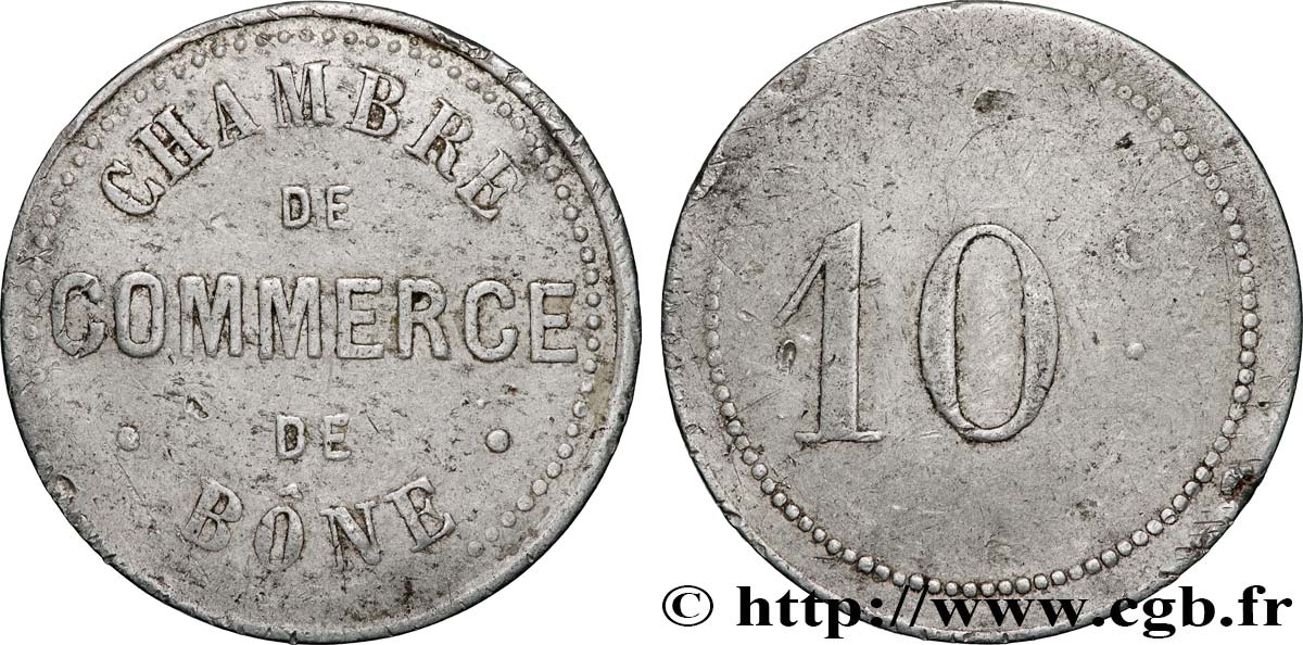 ALGERIA 10 Centimes Chambre de commerce de Bône N.D.  VF 