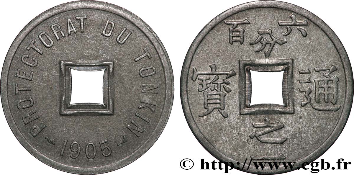 VIETNAM 1/600 de Piastre 1905 Paris SPL 