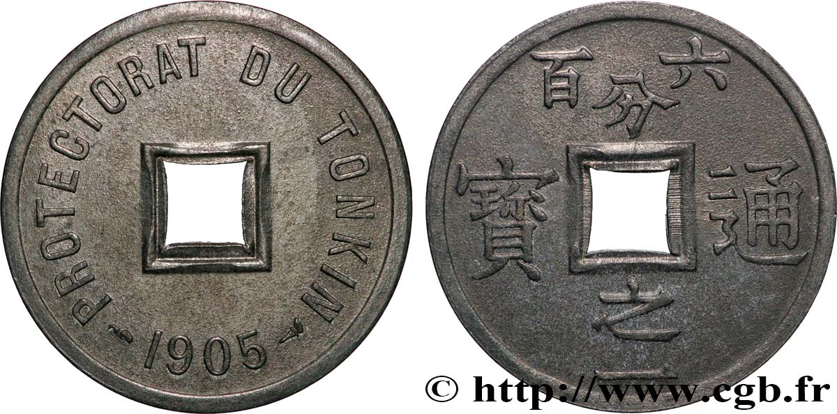 VIETNAM 1/600 de Piastre 1905 Paris AU 