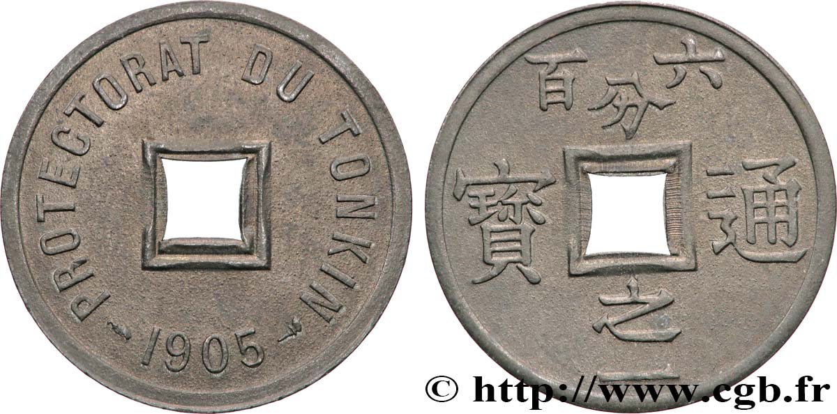 VIETNAM 1/600 de Piastre 1905 Paris SPL 