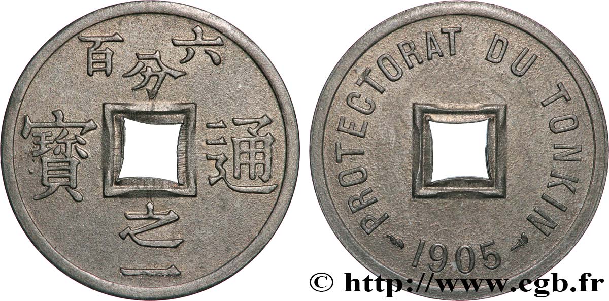 VIETNAM 1/600 de Piastre 1905 Paris SPL 