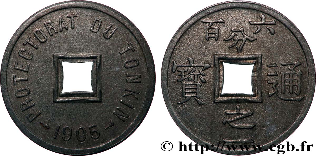 VIETNAM 1/600 de Piastre 1905 Paris AU 