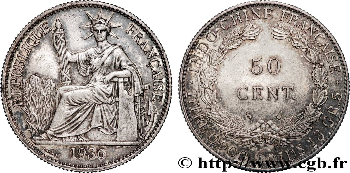 FRANZÖSISCHE-INDOCHINA 20 Centièmes 1937 Paris VZ 