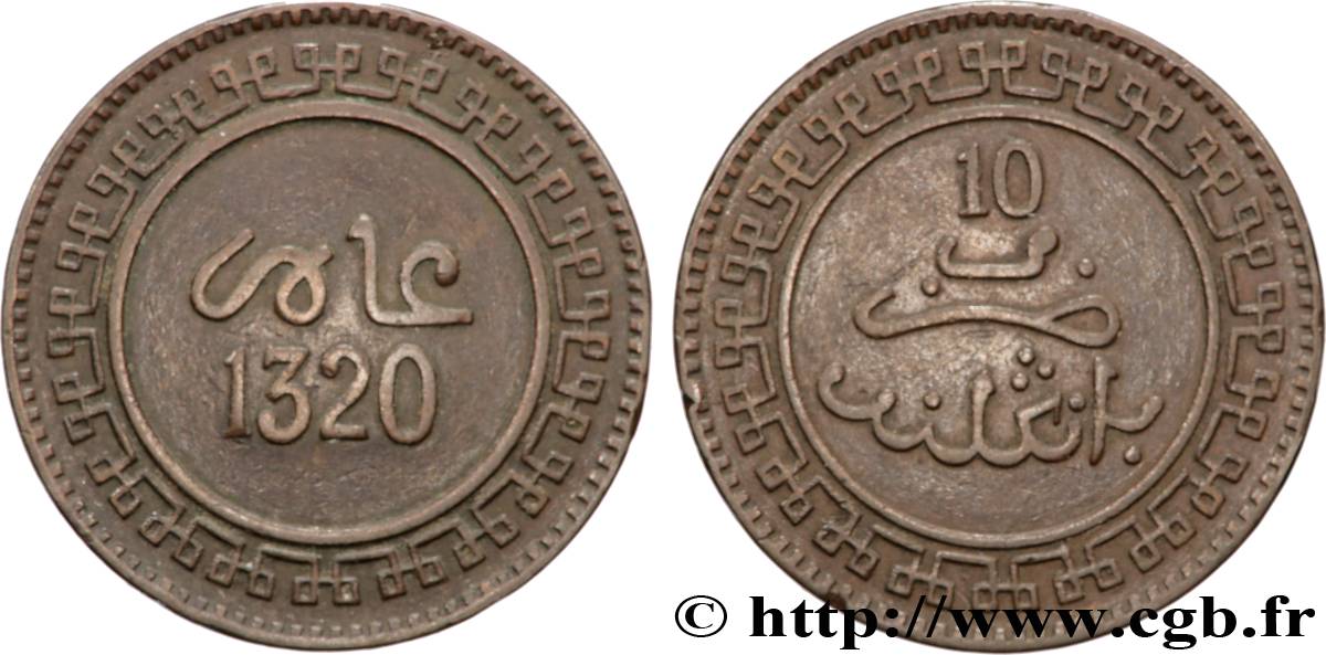 MAROCCO 10 Mazounas Abdul Aziz an 1320 1902 Birmingham BB 