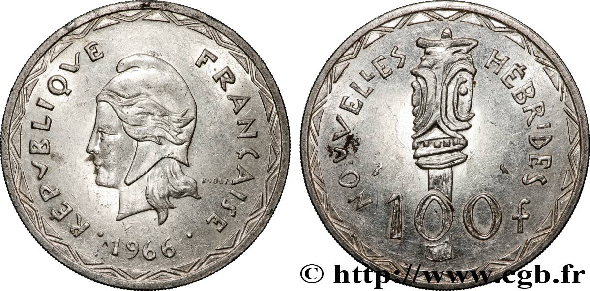 NUOVO EBRIDI (VANUATU dopo1980) 100 Francs 1966 Paris SPL 