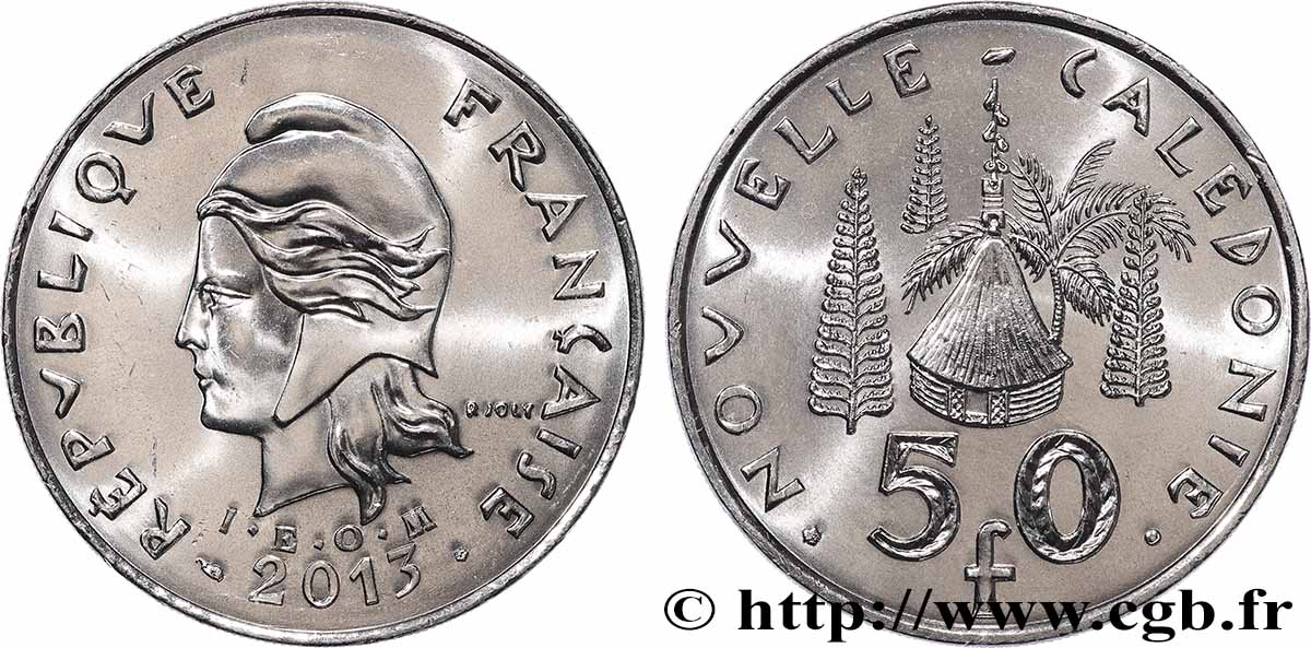 NEUKALEDONIEN 50 Francs I.E.O.M. 2013 Paris fST 