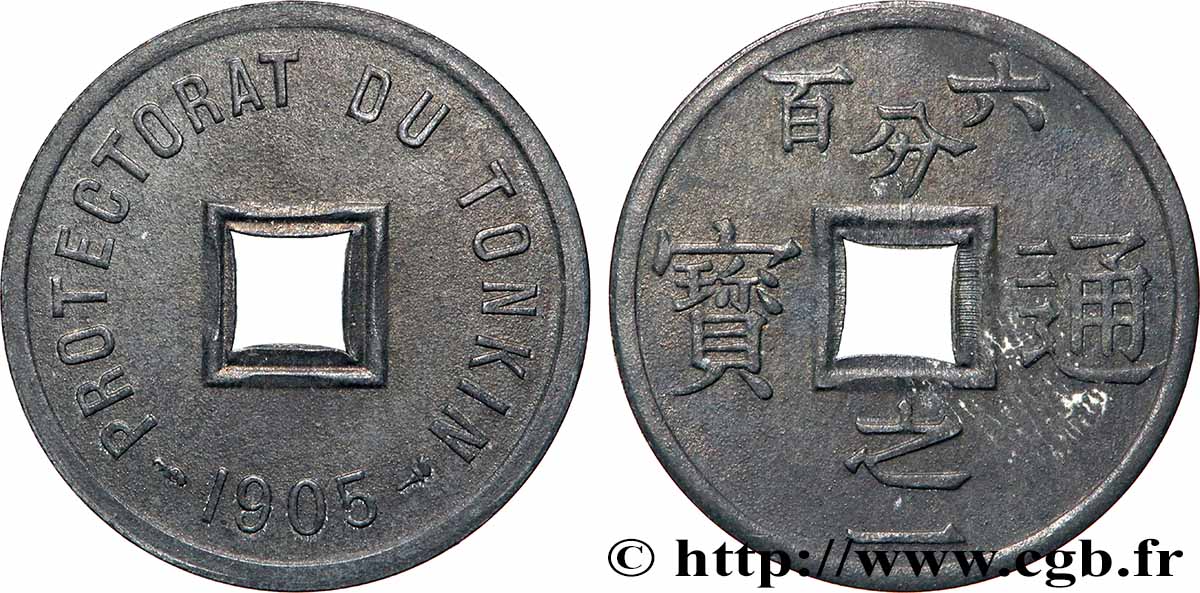 VIET NAM  1/600 de Piastre 1905 Paris SUP 