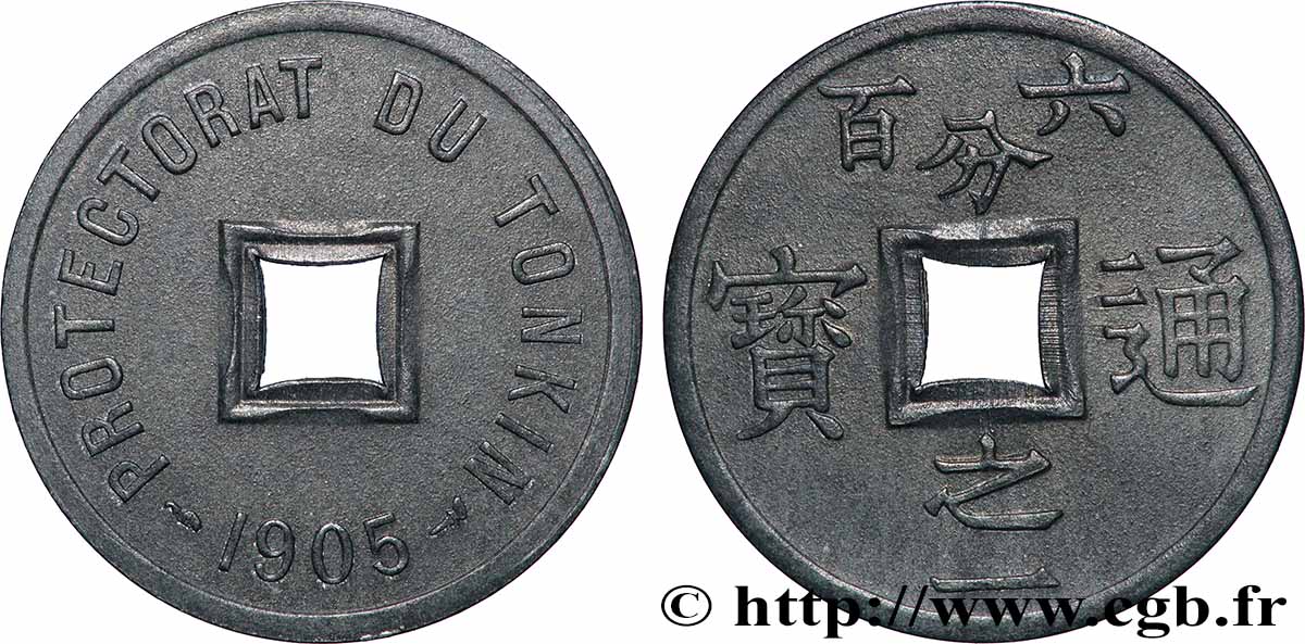 VIETNAM 1/600 de Piastre 1905 Paris fST 