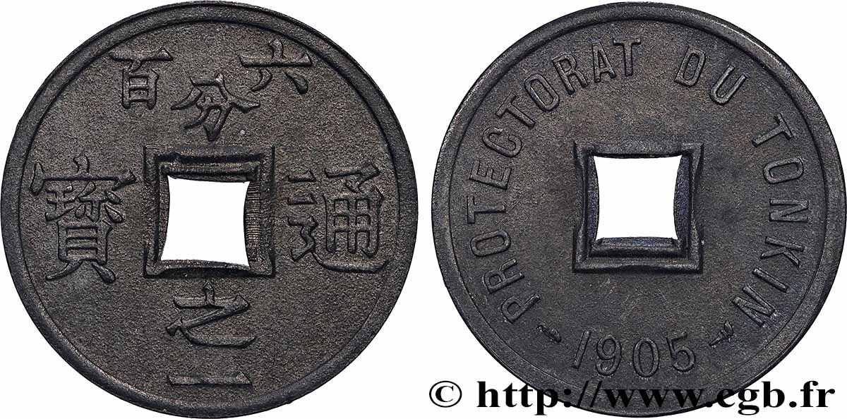 VIETNAM 1/600 de Piastre 1905 Paris MS 