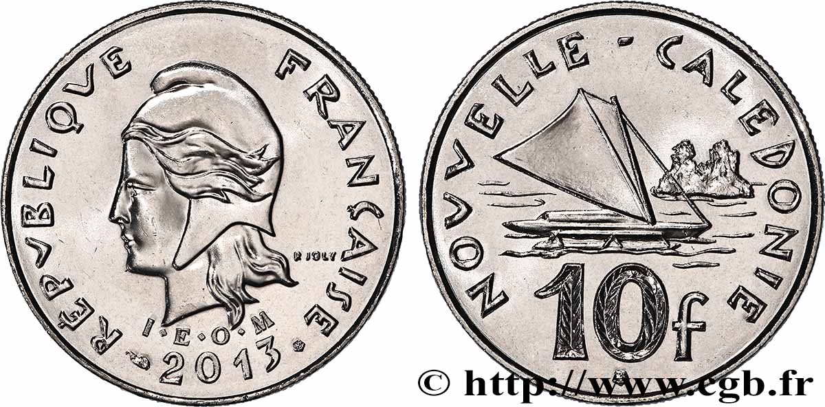 NEUKALEDONIEN 10 Francs I.E.O.M. 2013 Paris ST 