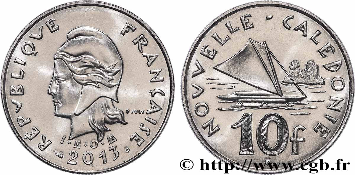 NEUKALEDONIEN 10 Francs I.E.O.M. 2013 Paris ST 
