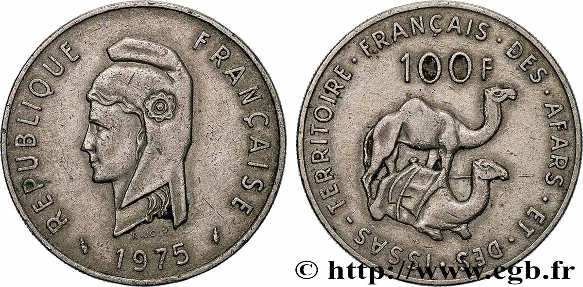 DJIBOUTI - Territoire français des AFARS et des ISSAS 100 Francs 1975 Paris TTB 