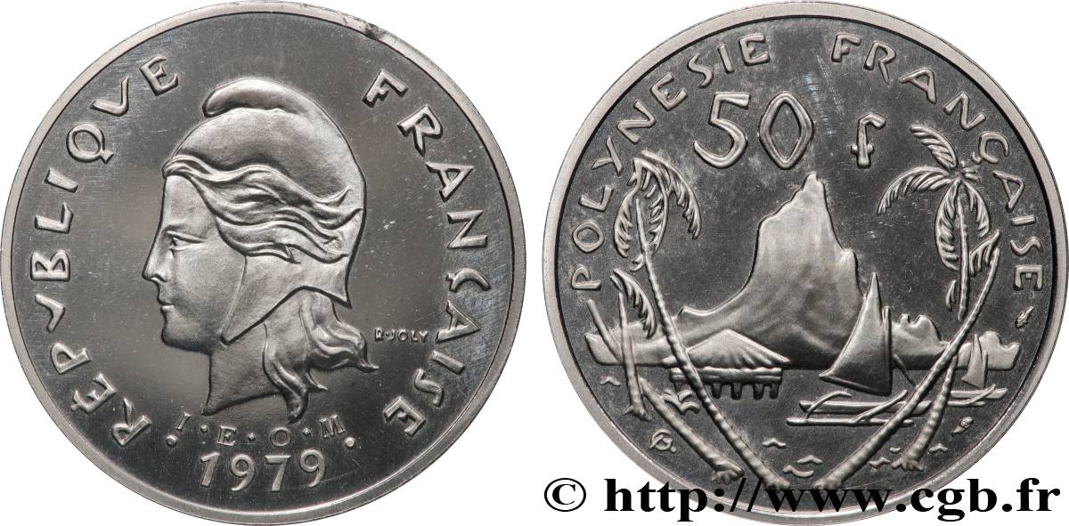 FRENCH POLYNESIA Piéfort 50 Francs Pacifique 1979 Paris MS 