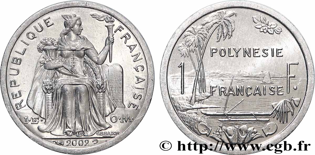 POLYNÉSIE FRANÇAISE 1 Franc I.E.O.M. 2002 Paris SPL 