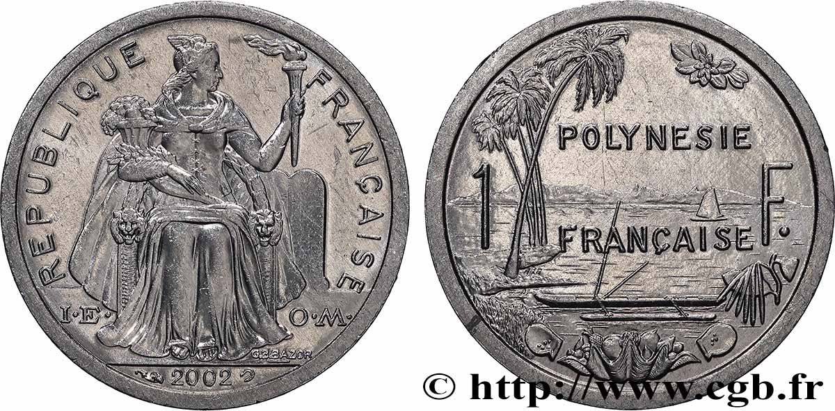 POLYNÉSIE FRANÇAISE 1 Franc I.E.O.M. 2002 Paris SPL 