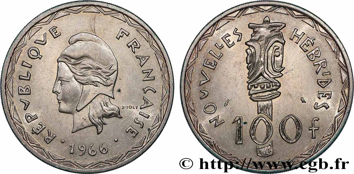 NUOVO EBRIDI (VANUATU dopo1980) 100 Francs 1966 Paris MS 