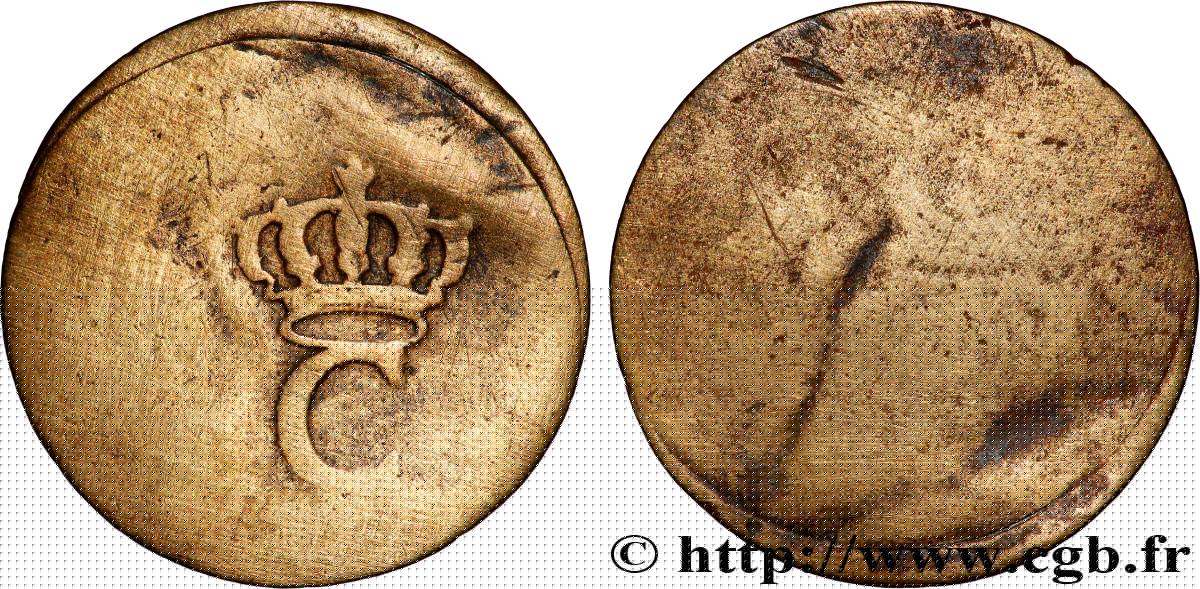 FRANZÖSISCHE KOLONIEN - LOUIS XVI 1 Sol Tampé ou Estampé (sous marqué) 1er type N.D.  S 