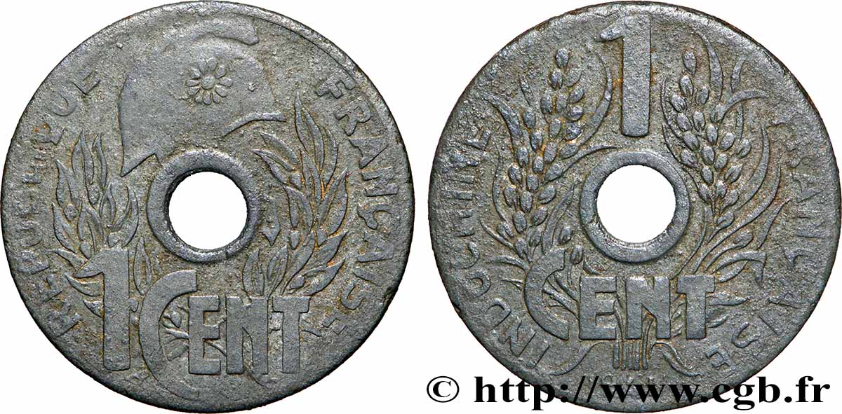 INDOCHINE FRANÇAISE 1 Centième 1941 Hanoï TTB 