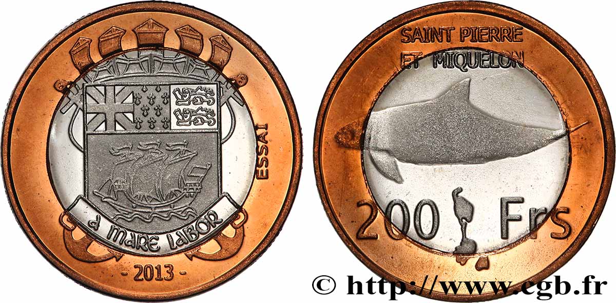SAN PEDRO Y MIGUELóN Essai 200 Francs 2013  SC 