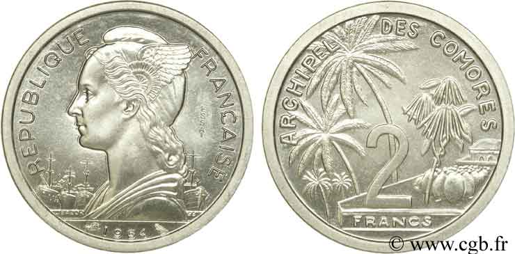 COMORES - Archipel Essai de 2 Francs 1964 Paris SPL 