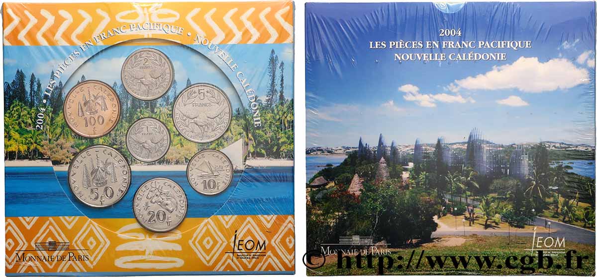 NEW CALEDONIA Série BU 1, 2, 5, 10, 20, 50 et 100 Francs 2004 Paris MS 