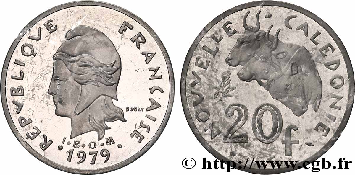 NEW CALEDONIA Piéfort 20 Francs I.E.O.M. 1979 Paris MS 