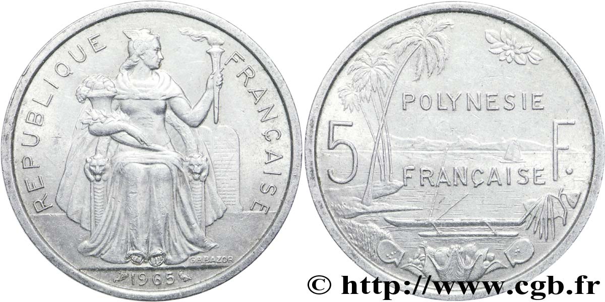 Reproduction Tahiti 5 francs 1920 UNC